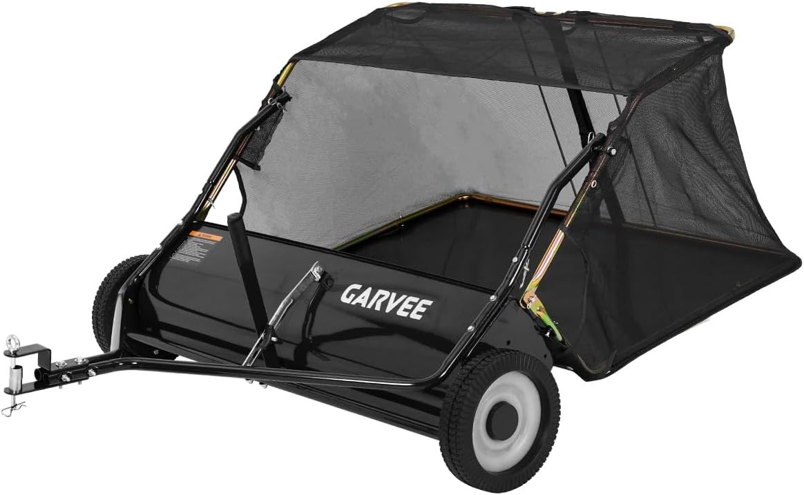 42'' Tow Behind Lawn Sweeper Pull Behind Lawn Sweeper w/ 14 Cu.Ft Leaf Collector gallery