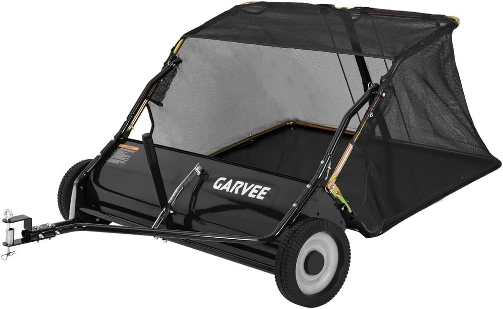 42'' Tow Behind Lawn Sweeper Pull Behind Lawn Sweeper w/ 14 Cu.Ft Leaf Collector