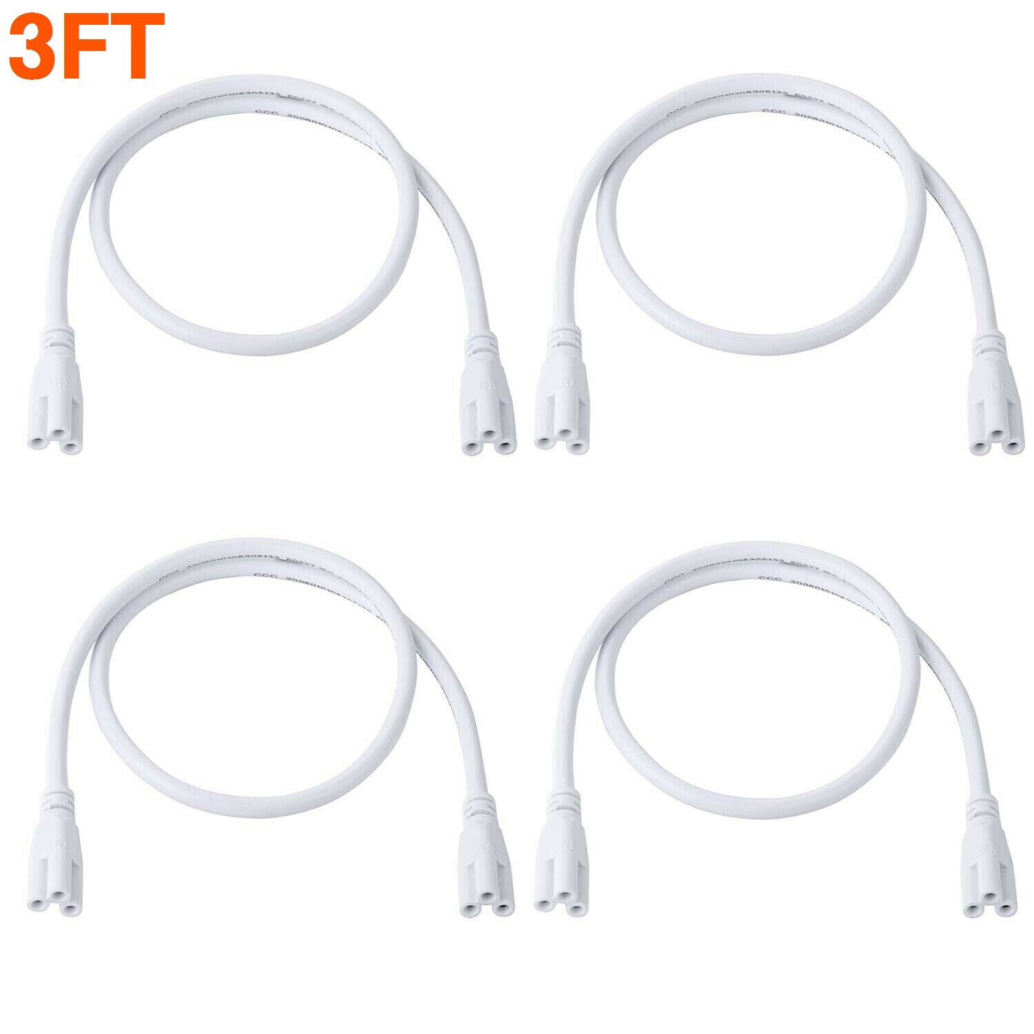 3FT~6FT T5 T8 Integrated LED Tube Light Bulb Connecting Cable Cords Wire 3 Pin gallery
