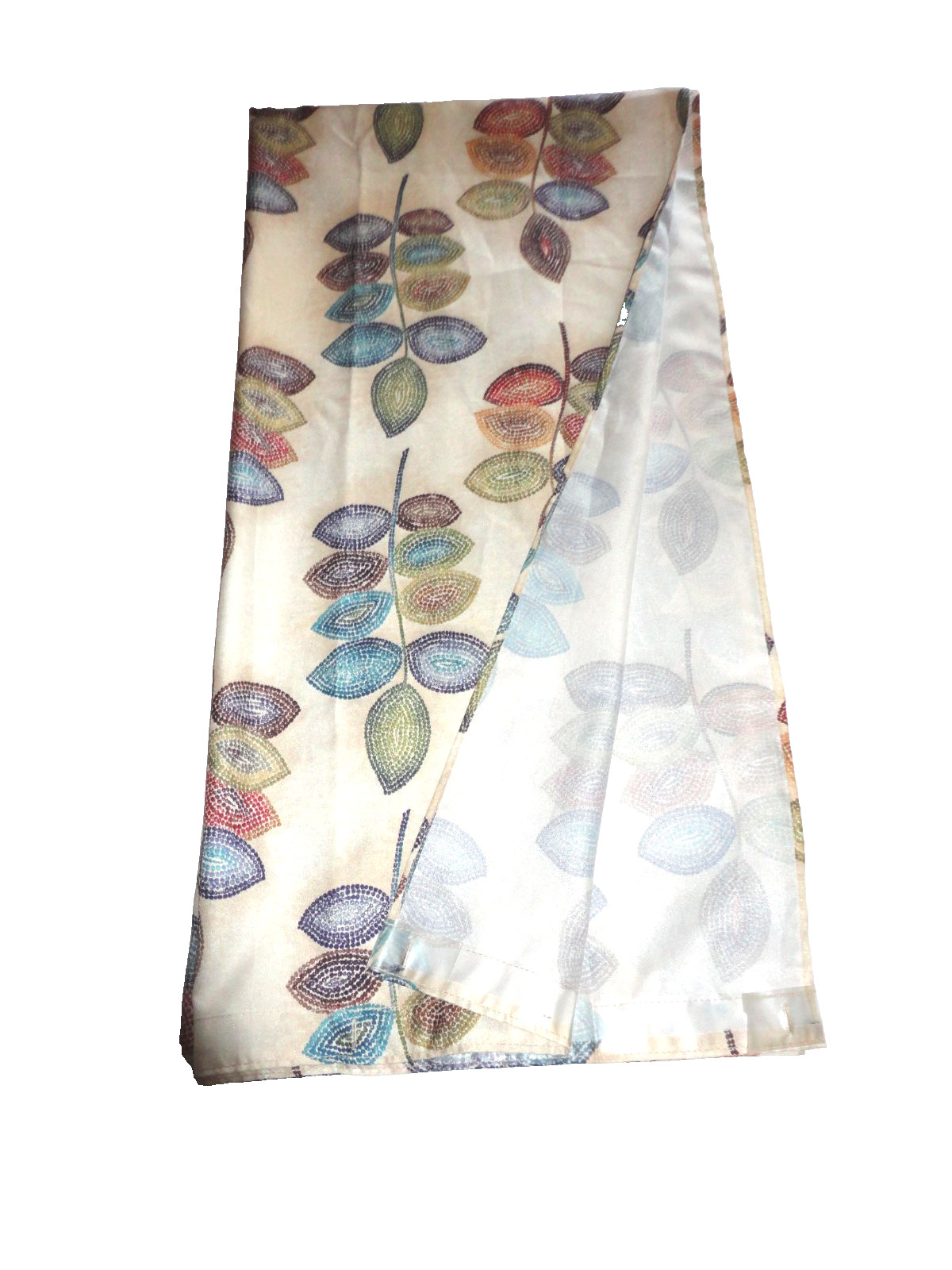 CROSCILL MOSAIC LEAVES TEAL GREEN BLUE CARAMEL FABRIC SHOWER CURTAIN 67 X 70 gallery