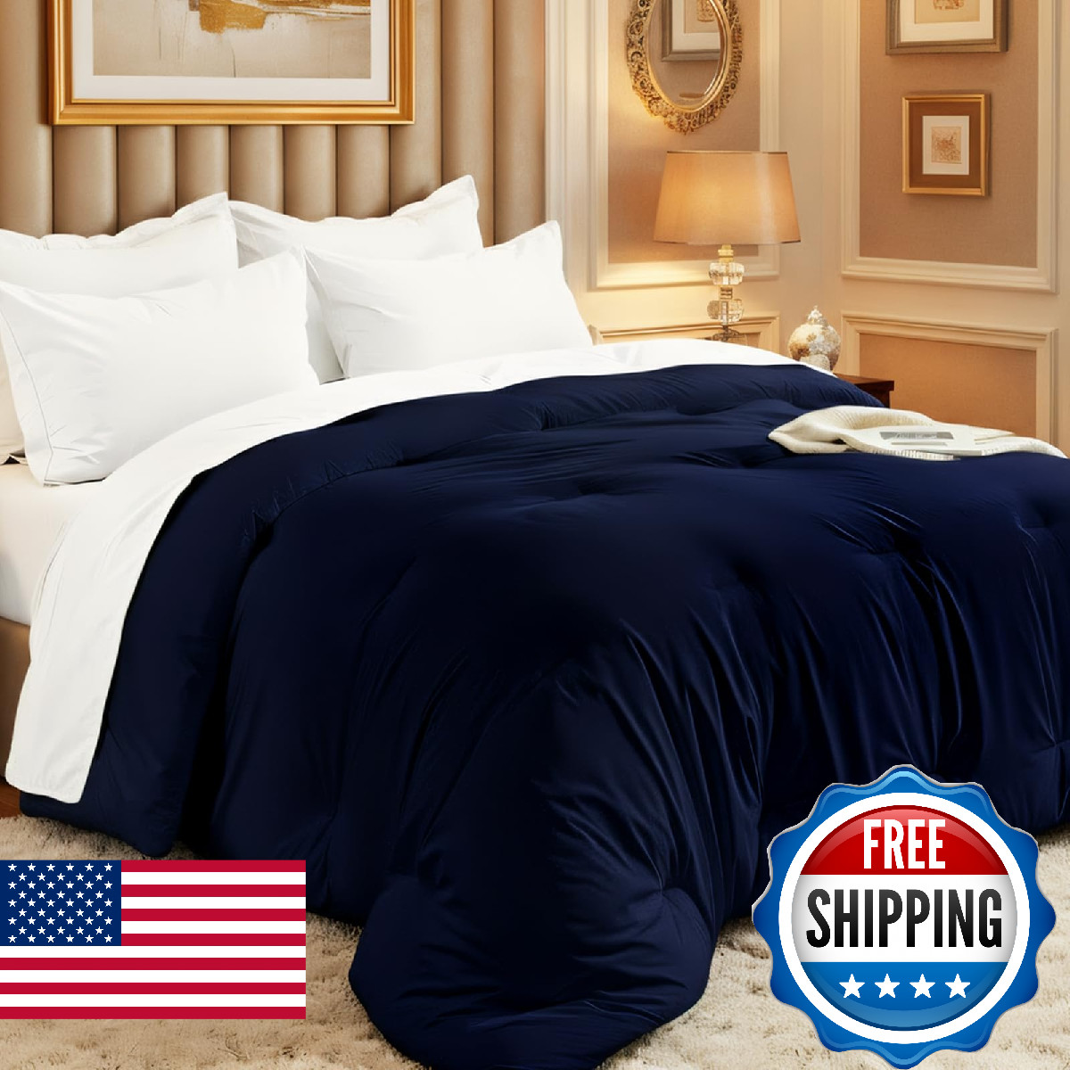 Easthome Twin Comforter All Season Quilted Down Alternative Duvet Lightweight Na gallery