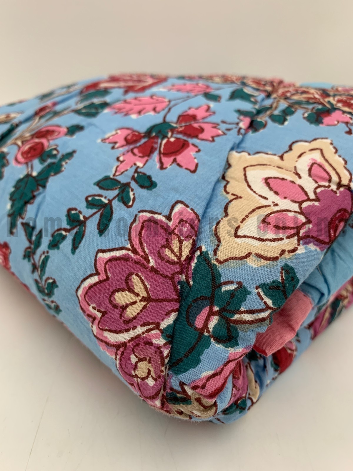 Pottery Barn Shannon Reversible Quilted Floral Sham Pink/Blue Standard #B154 gallery