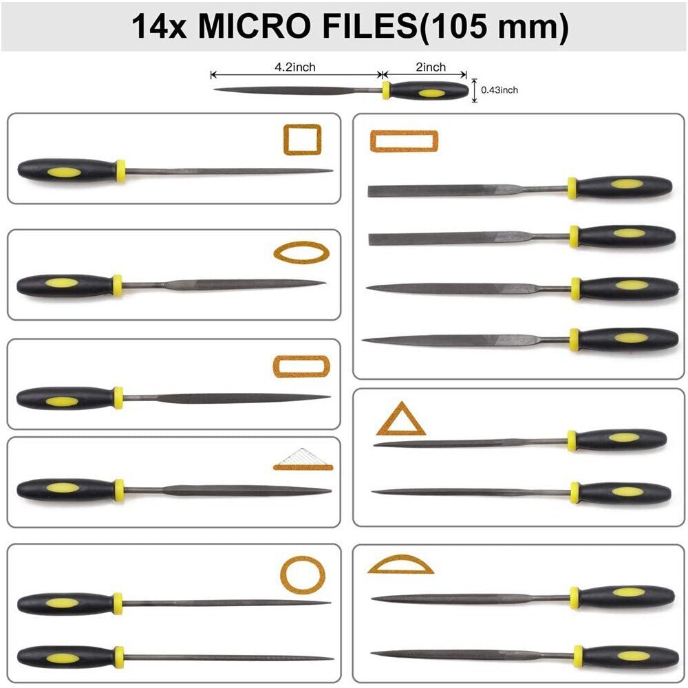 19Pcs Metal File Set with Carry Case Premium Grade Drop Forged Alloy Steel File gallery