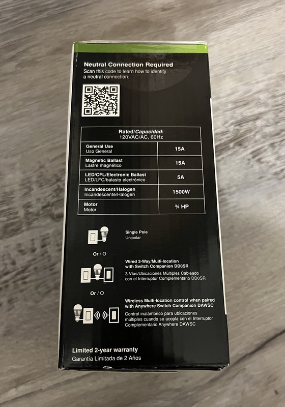 5-Pack Leviton Decora Smart WiFi Switch 2nd Gen No Hub Required D215S-1BW gallery