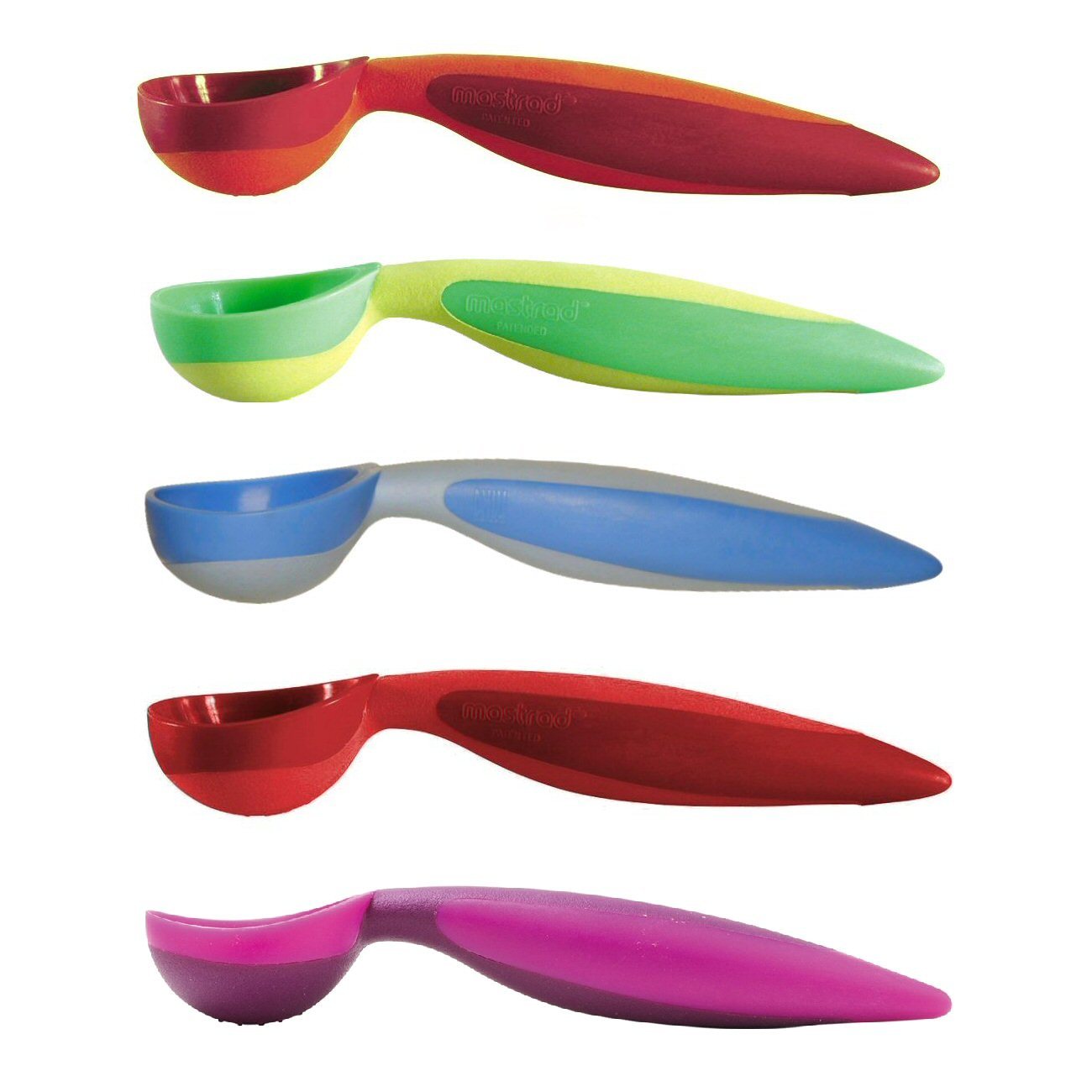 Mastrad Orka Easy Release Silicone Ice Cream Scoop - Red Orange Green Blue Pink gallery