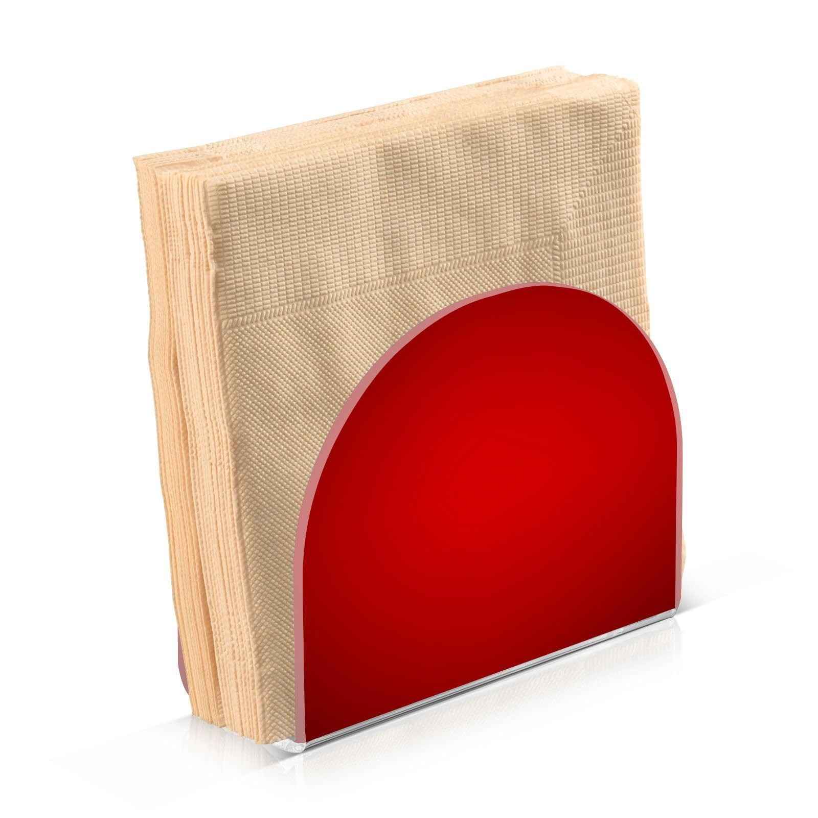 Plain Red Solid Color Napkin Holder Table Standing Kitchen Dining Room Decor gallery