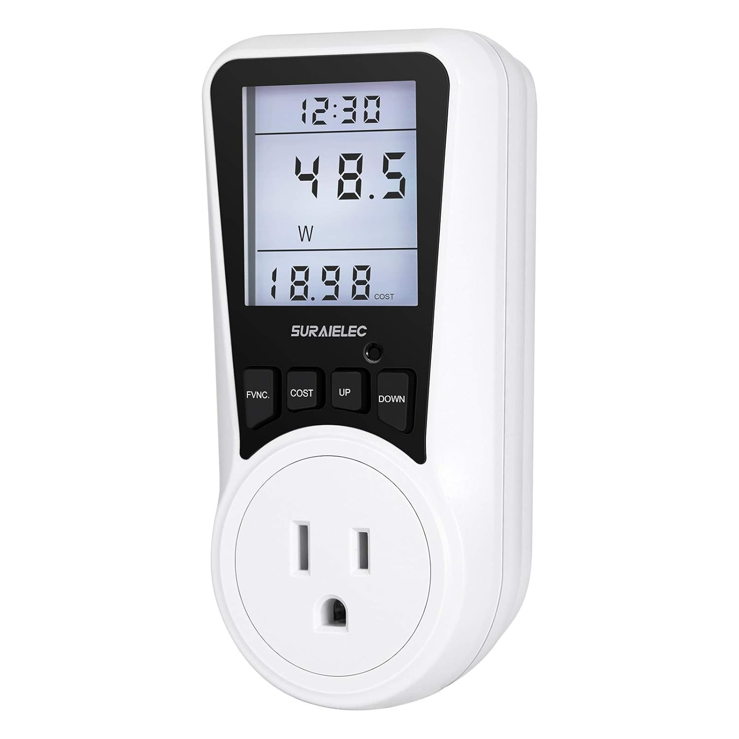 Watt Meter, Plug-In Socket Power Meter, Auto Cost Calculator, Backlit Large Disp gallery