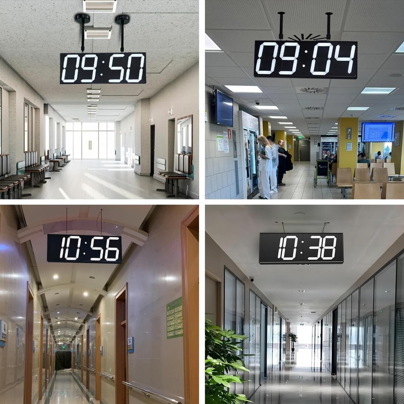 CHKOSDA Digital Wall Clock with Double Sided Display, Large Digital Clock wit... gallery