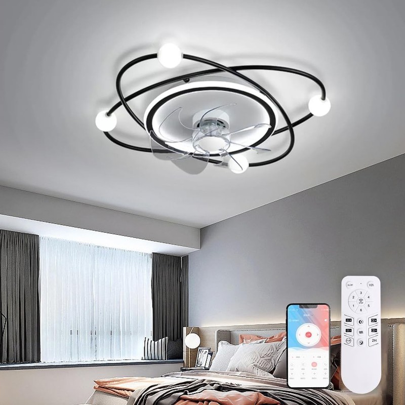 Flush Mount Ceiling Fan with Light Interior Light Remote Control Ceiling Fan gallery