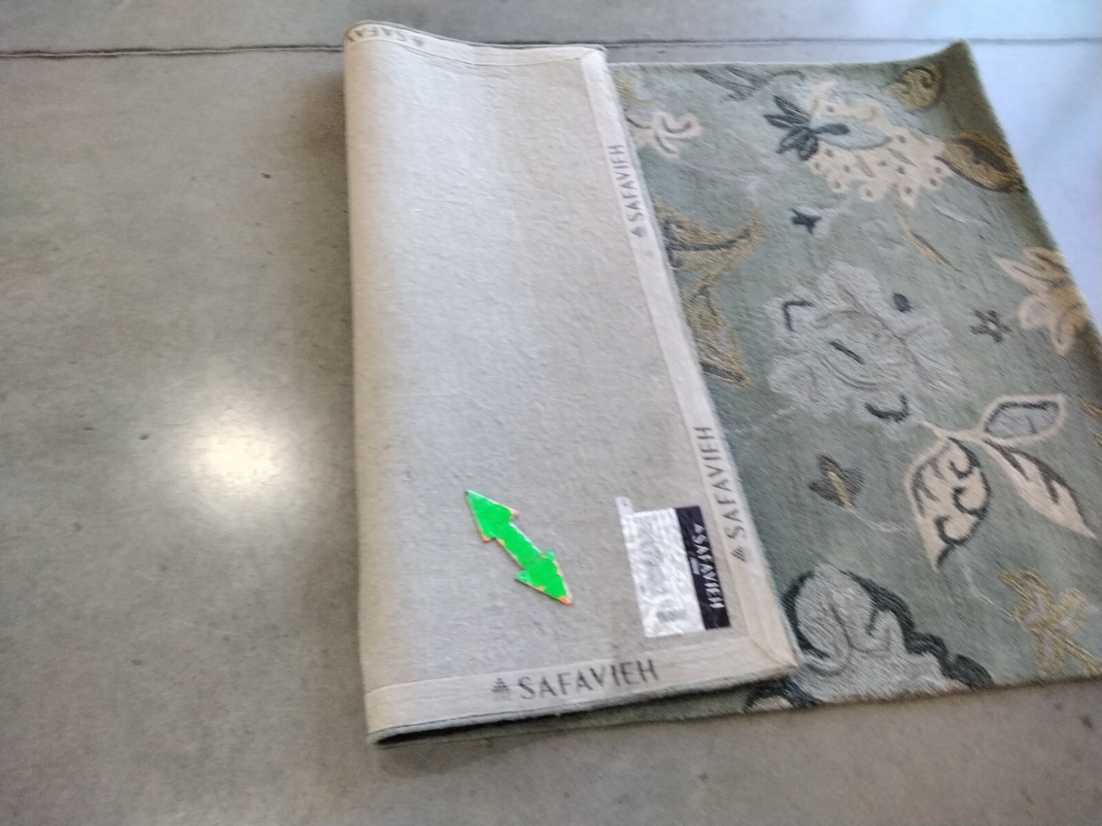 L GREEN / MULTI 4'-0" x 6'-0" Back Stain Rug, Reduced Price 1172765074 JAR451A-4 gallery