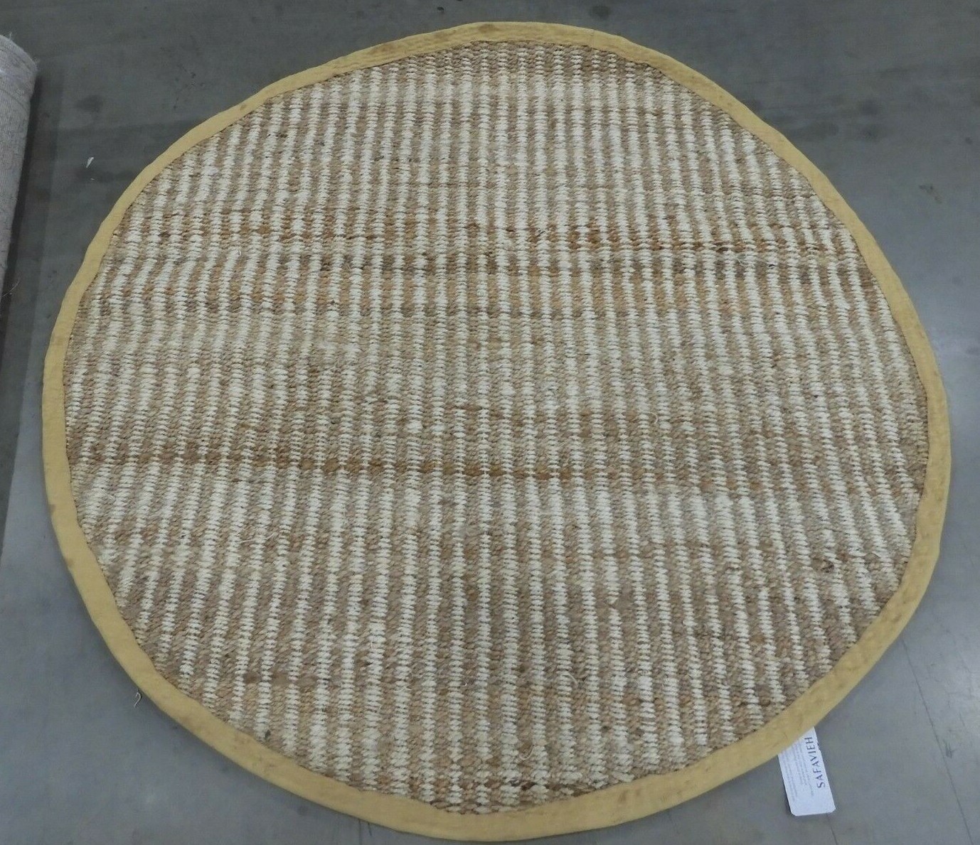 NATURAL 5' X 5' Round Loose Threads Rug, Reduced Price 1172622188 NF734A-5R gallery