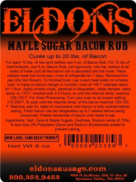 Eldon's Premium Bacon Cure Rub 3 Flavor Sampler Original, Maple, Brown Sugar gallery