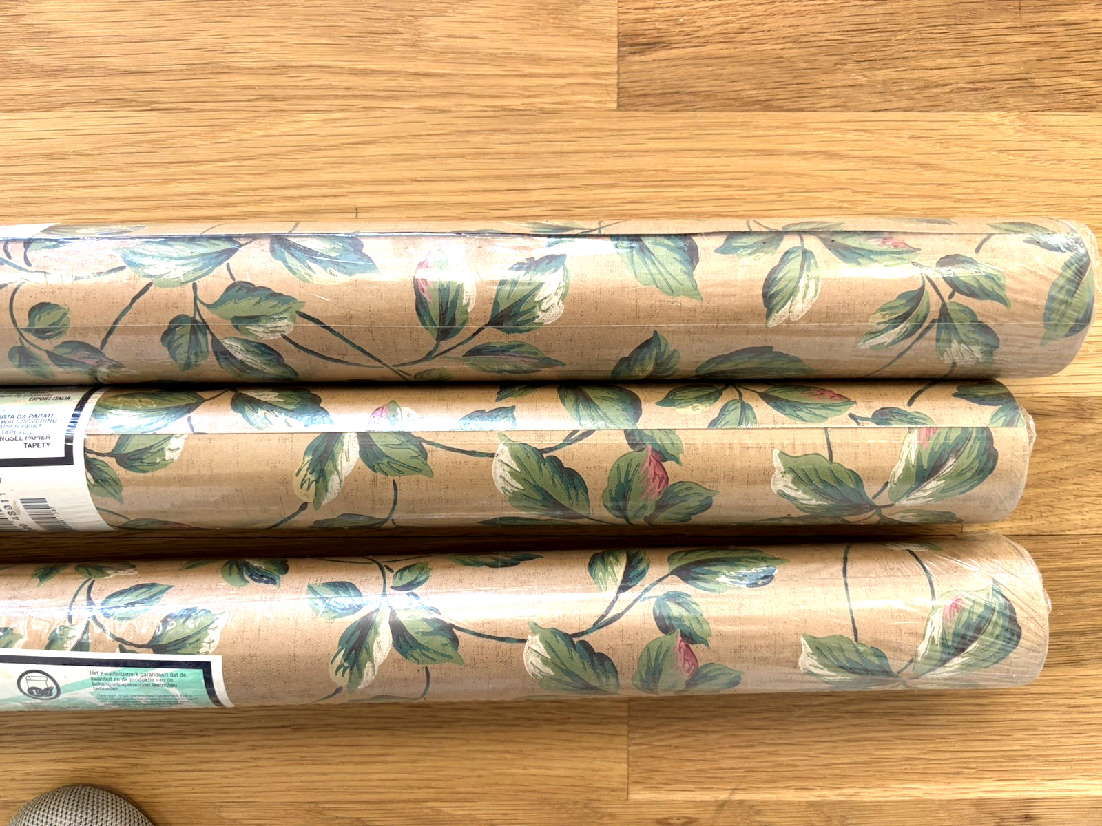 3 ROLLS SIRPI ITALIAN WALLPAPER JANNELLI & VOLPI #4801 PREPASTED NEW OLD STOCK gallery