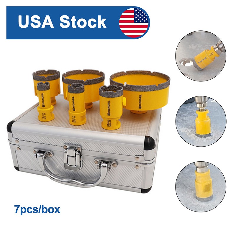 Diamond Drilling Core Bits Set 6pcs/box Ceramic Marble Tile Hole Saw Cutter Tool