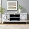 59 In. Silver Mirrored TV Stand for 65+ In. Tvs Modern Solid Wood, MDF Console W gallery