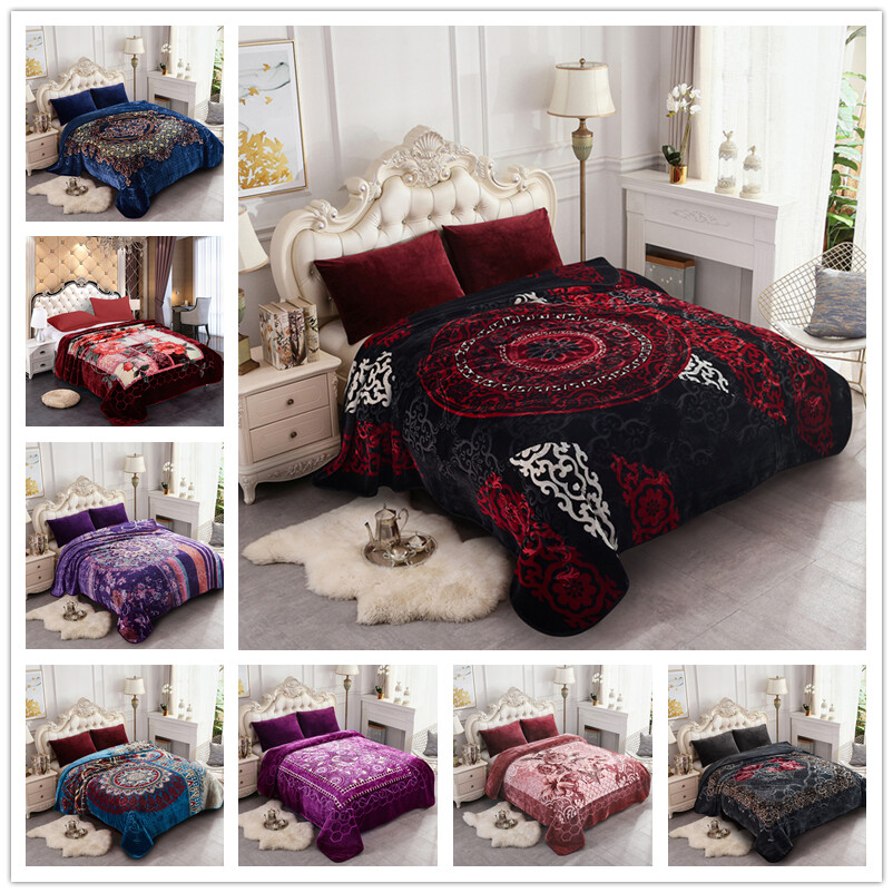 Heavy Thick Ultra Warm Soft Plush Bed Blanket Mink Blanket Winter King Size 9lbs gallery