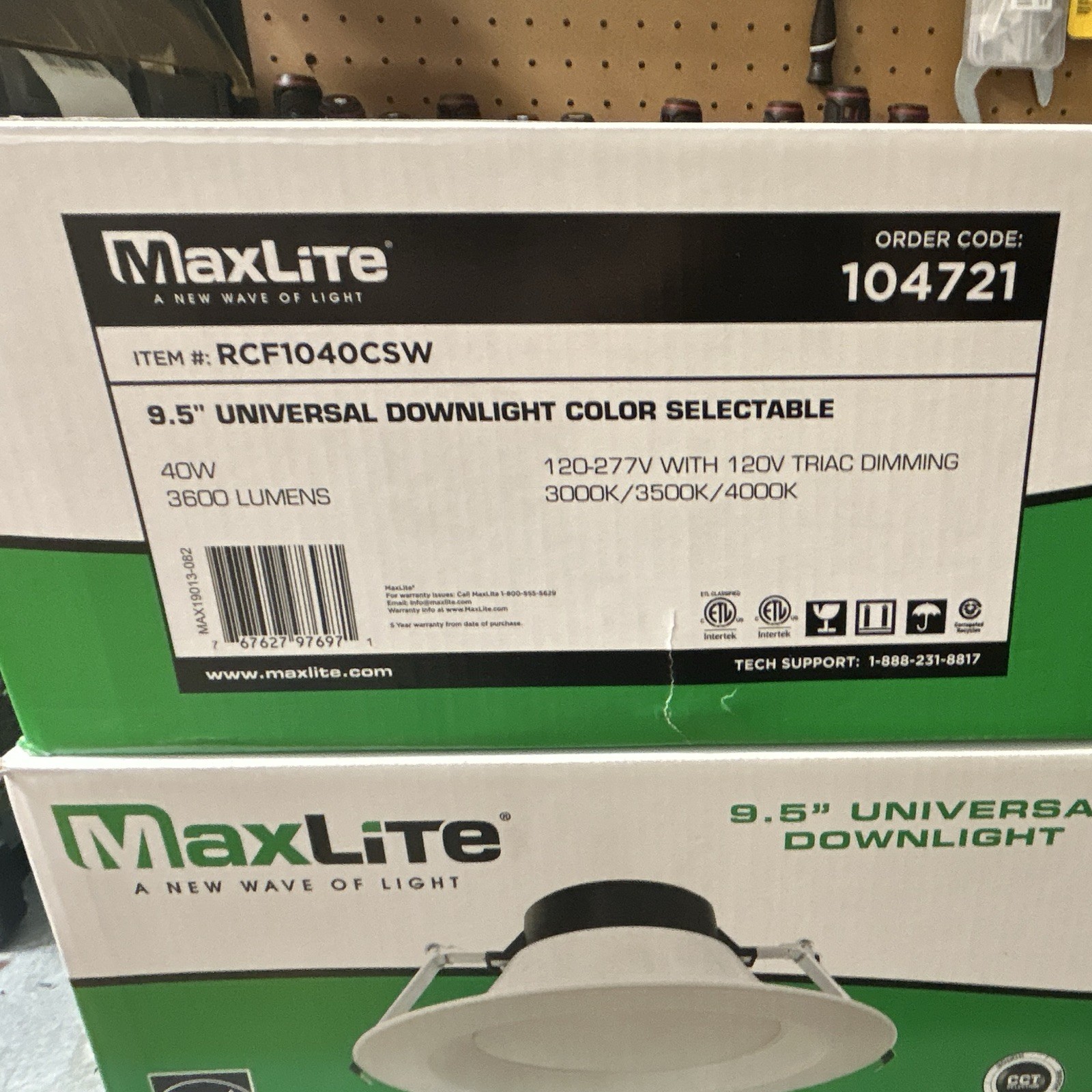 MaxLite 9.5in LED Downlight 40W 3600lm Color Select 120-277V Dimmable gallery
