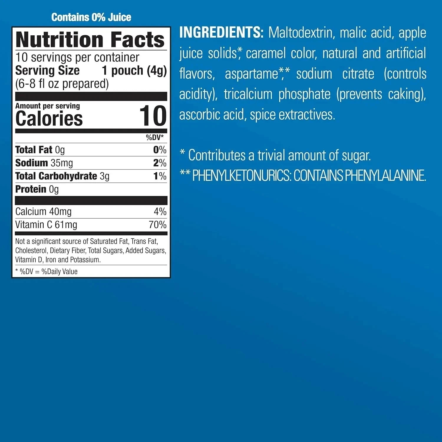SHIPS SAME DAY, Alpine Spiced Apple Cider SUGAR-FREE Instant Drink Mix - 6 PACK gallery