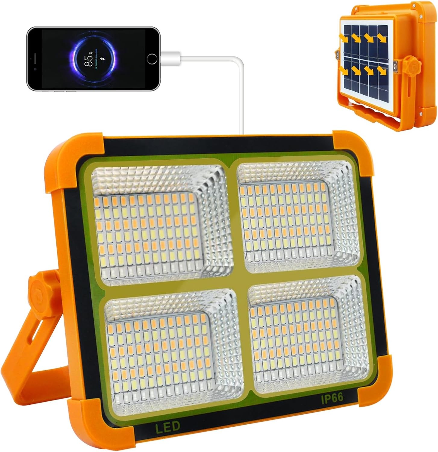 Portable LED Solar Work Light USB Rechargeable Emergency Worklight Security Lamp gallery