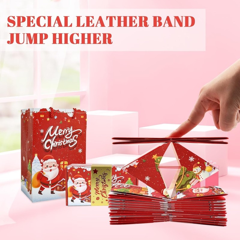 Bouncing Gift Box with Confetti 15 Count Christmas Red for Special Occasions gallery