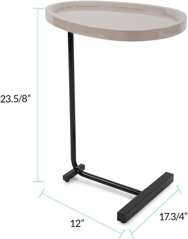 Tobin Gray Lacquered Drink Table - Stylish Accent for Any Space gallery