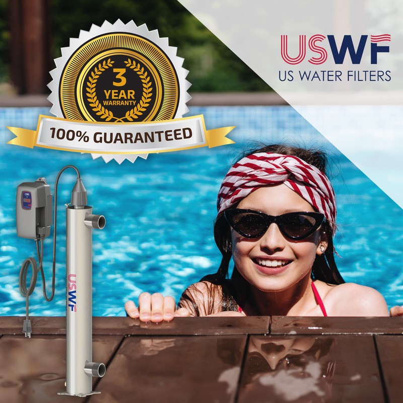Pool UV Sterilizer, 42 GPM, Stainless Steel, Indoor / Outdoor Pool UV gallery