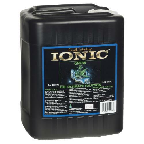 Growth Technology Ionic Grow Hydrodynamics Nutrient - 2.5 Gallons gallery