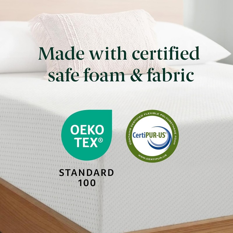Tea Memory Foam Mattress [New Version], Fiberglass Free, Firm gallery