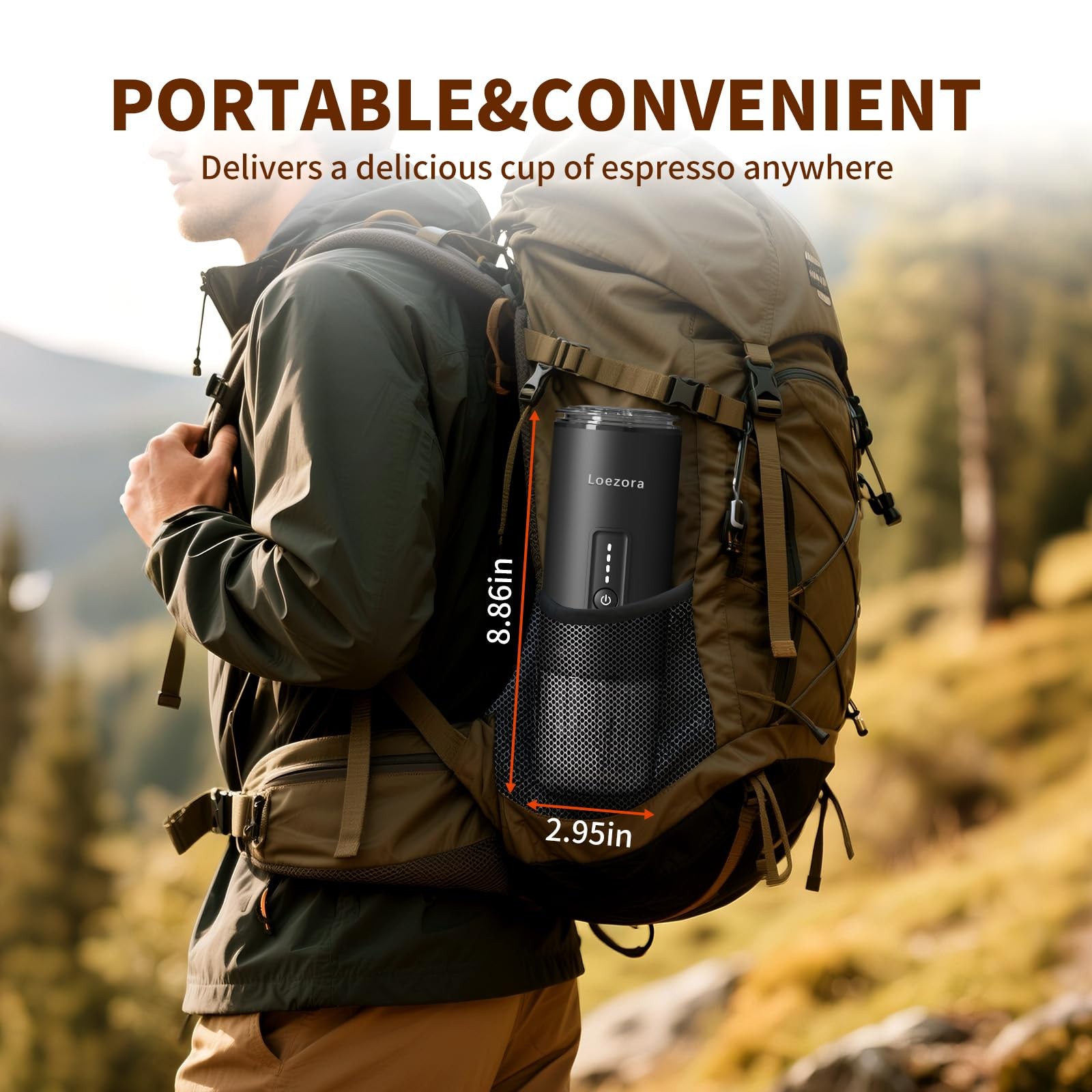 Full 304 Stainless Steel Portable Espresso Maker, 20Bar Rechargeable 7500mAh,... gallery