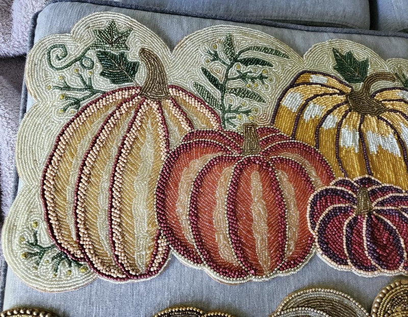 Pumpkin Beaded Table Runners SELECT ONE gallery