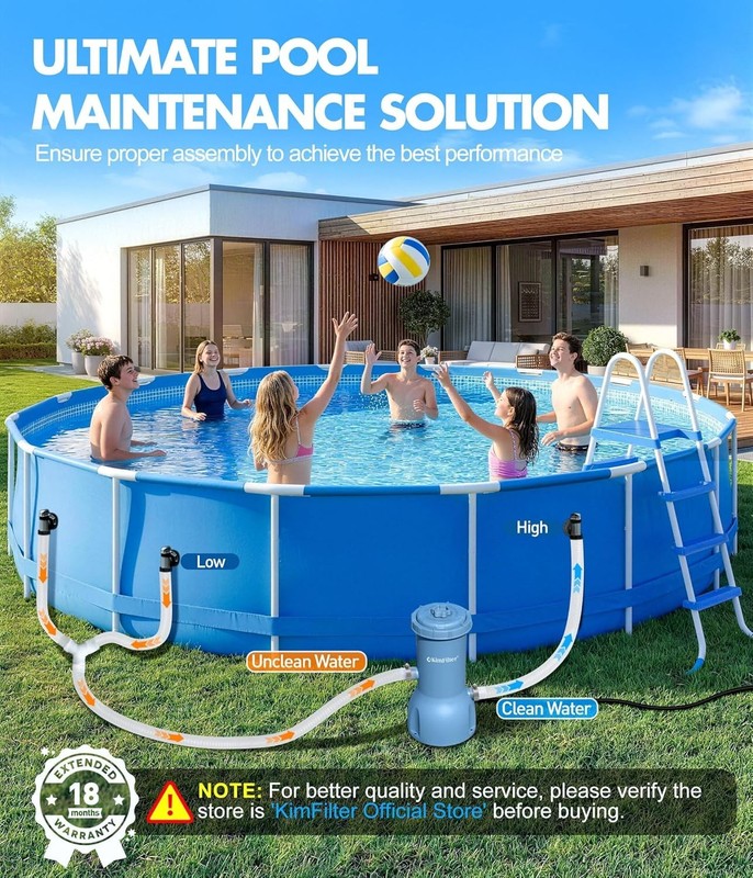 Pro Series 1000 GPH Pool Filter Pump - Gray gallery