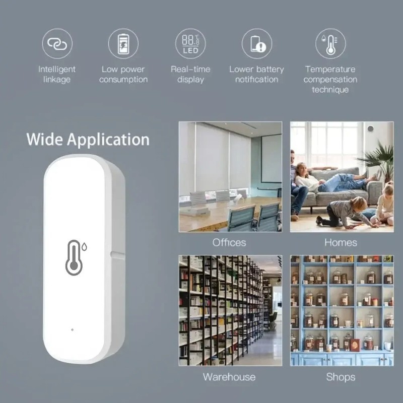 Tuya Zigbee3.0 Temperature and Humidity Sensor Thermometer Hygrometer APP Remote gallery