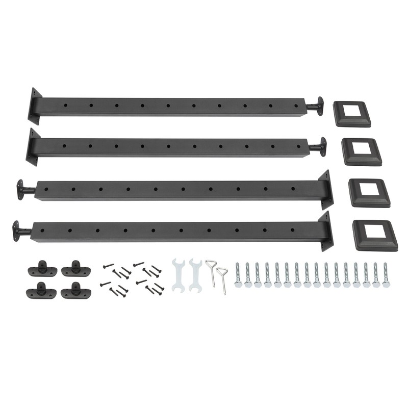 4pcs Cable Railing Posts Deck Railing 36"x2"x2" Black Posts With Holes gallery