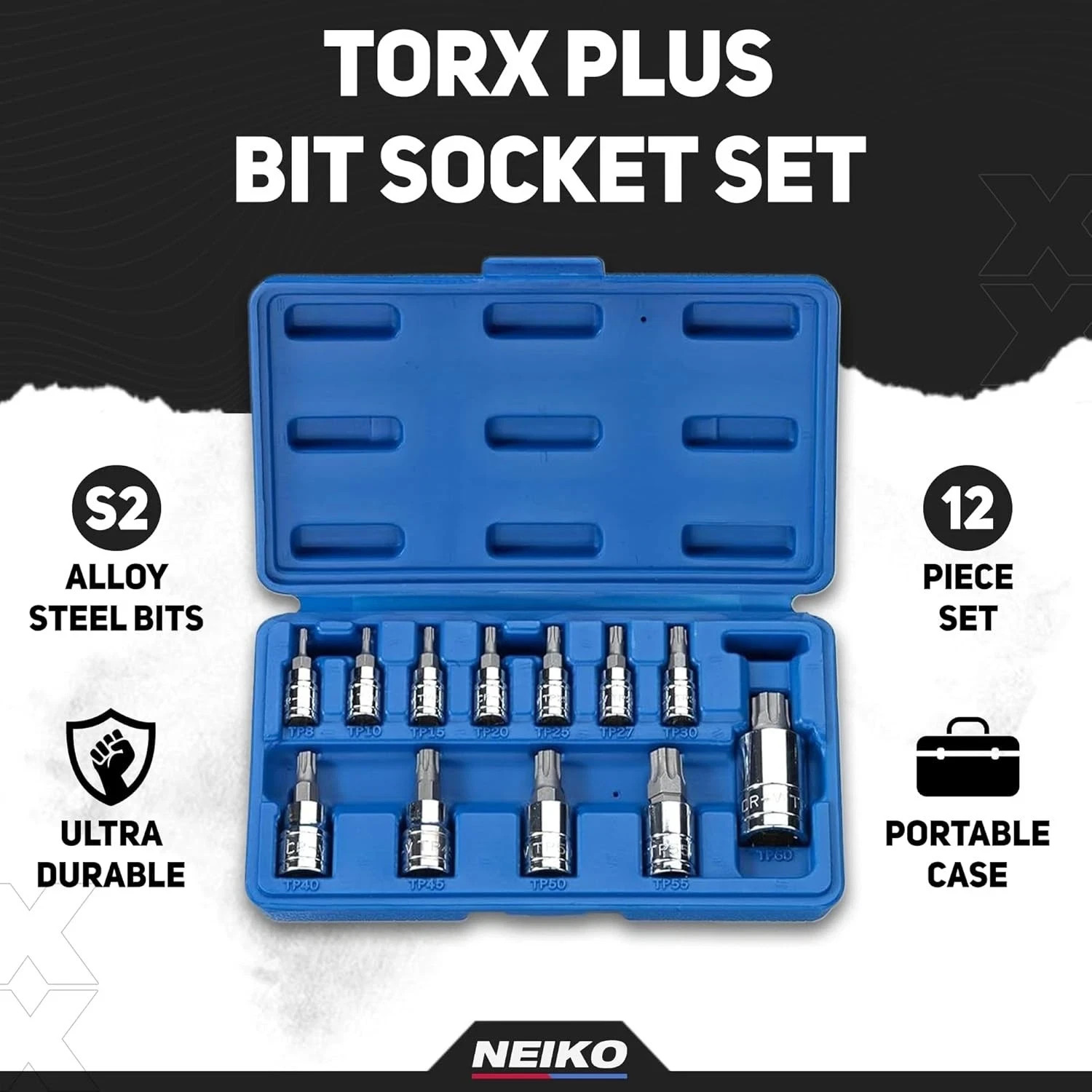 10086A Standard Torx Plus Bit Socket Set | 12 Piece | TP8 â€“ TP60 | 6 Poi gallery