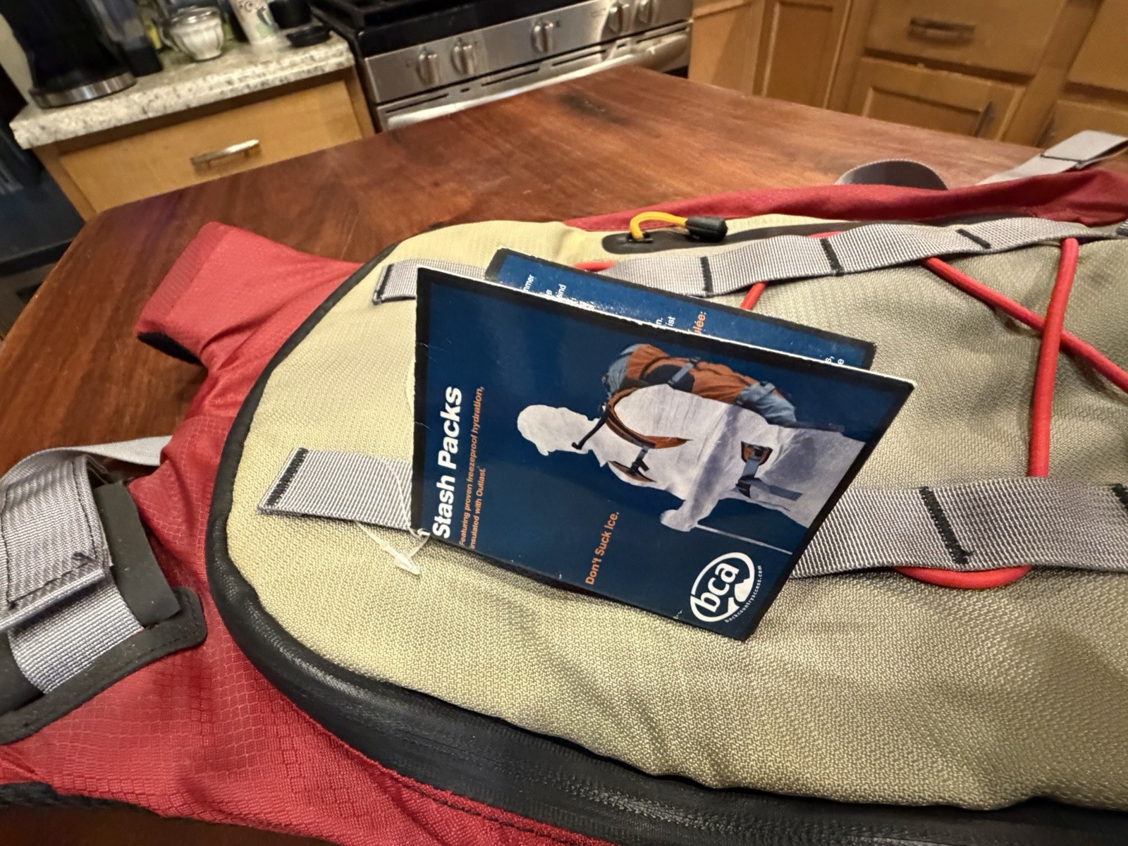 bca Stash H2O Back Pack Red And Tan  3