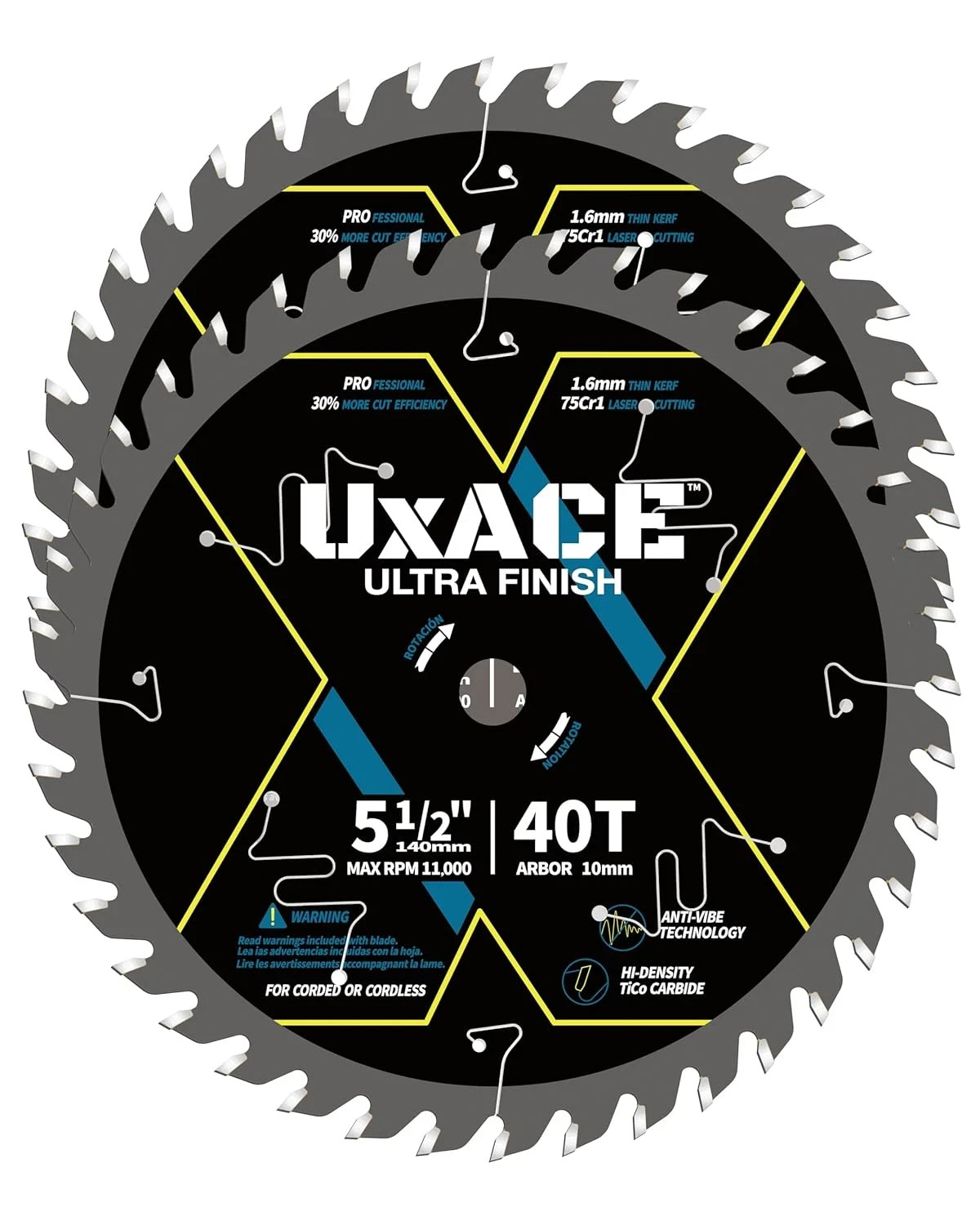 5-1/2-Inch 40-Tooth Circular Saw Blade with 10 Mm Arbor, Ultra Finish Wood Cutti gallery
