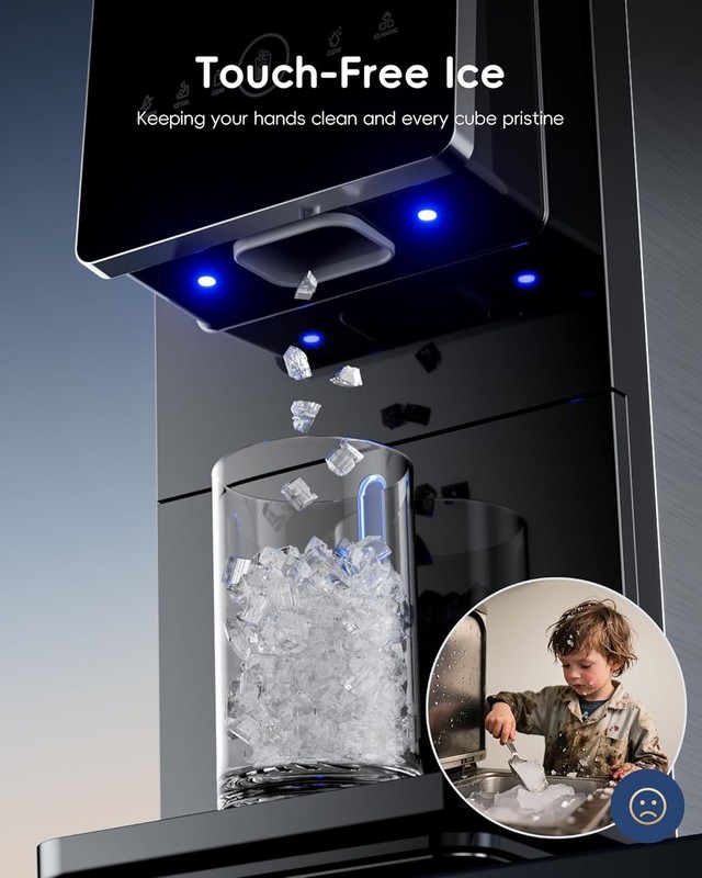 ecozy Nugget Ice Maker Countertop 40 lbs Per Day Self Cleaning gallery