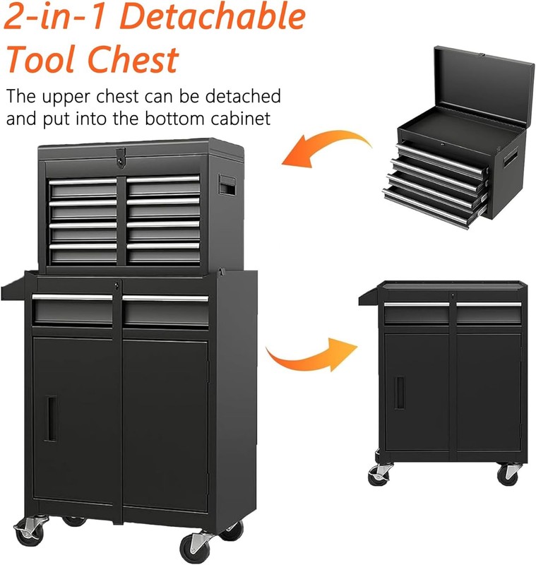 Rolling Tool Chest with Drawers Tool Organization Box Storage Cabinet for Garage gallery