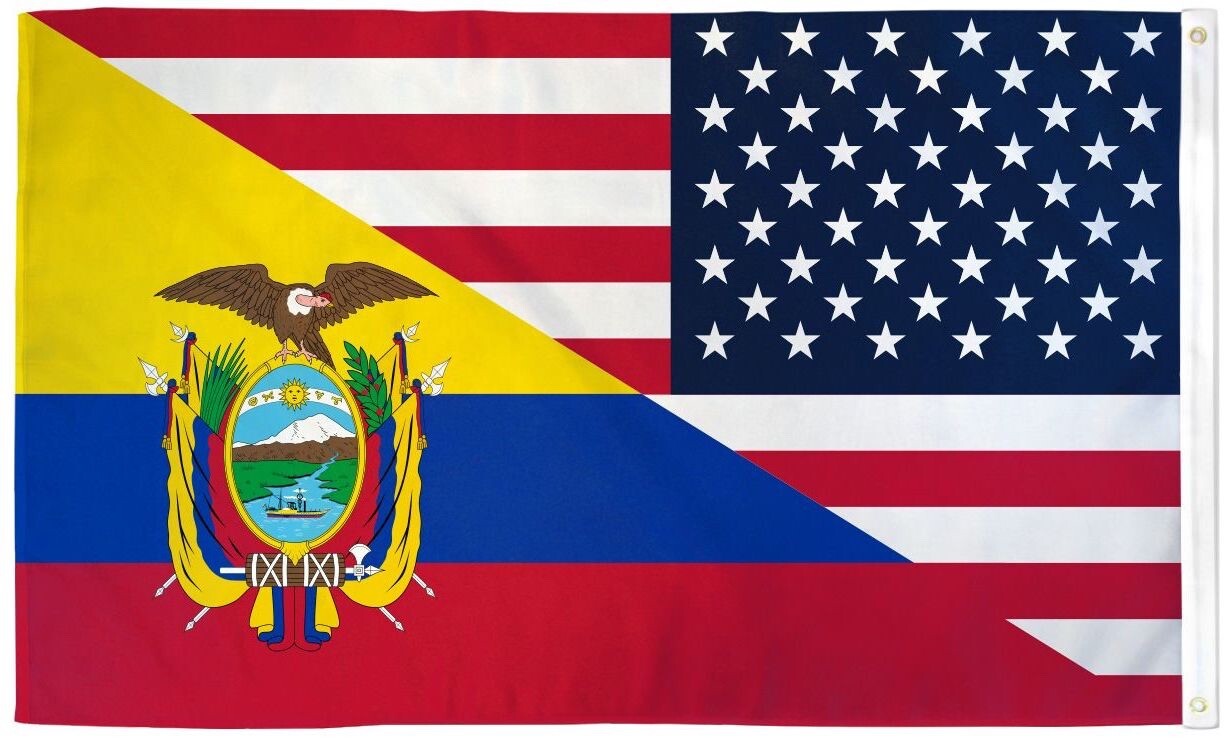 10 x "USA ECUADOR COMBINATION" flag 3x5 ft polyester banner sign US COMBO gallery