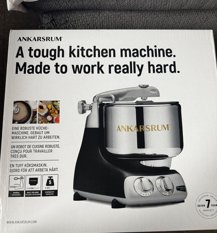 Ankarsrum Assistent Original Stand Mixer, Glossy White- Brand New Sealed gallery