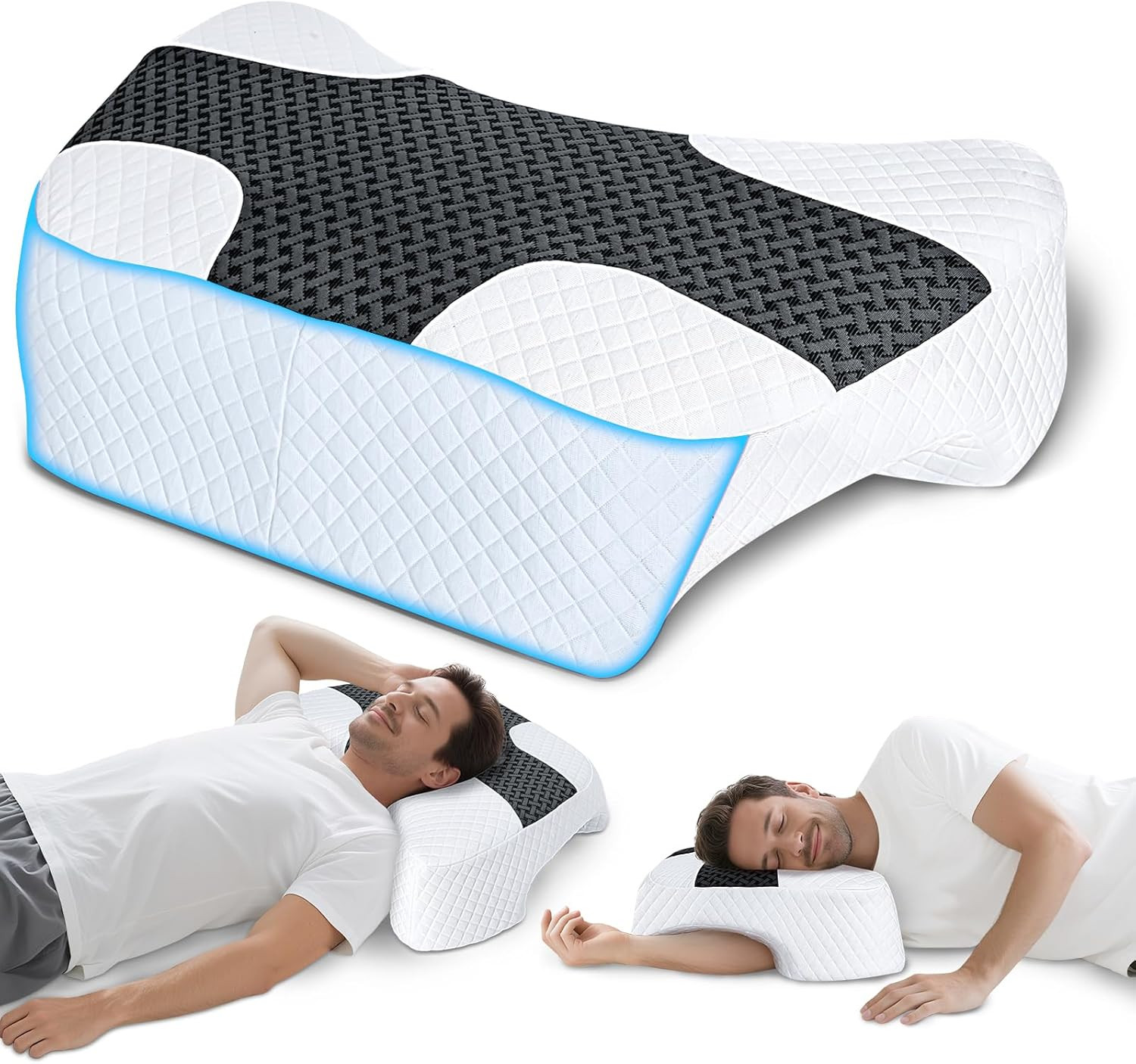 Side Sleeper Pillow with Arm Hole, Upgraded Shoulder Relief System for Neck Pain gallery
