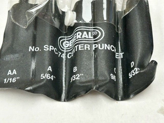 GENERAL TOOLS 5 PIECE CENTER PUNCH SET IN CASE SPC74 1/16 5/64 3/32 9/64 5/32 gallery