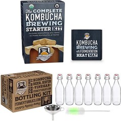 The Complete Kombucha Brewing Starter Kit, Fermentaholics USDA Certified…
