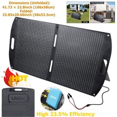 100W Portable Foldable Solar Panel Self-supporting For Outdoor Camping Van Trip