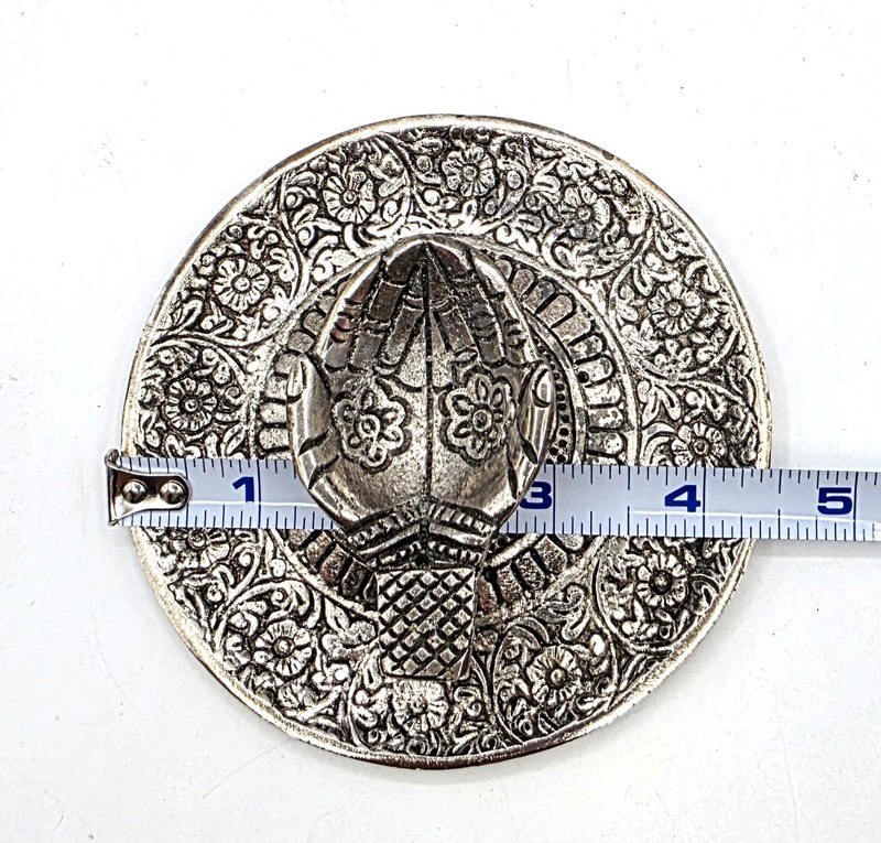 Incense Burner Meditation OM Offering Hands Floral Design Use With Cone or Stick gallery