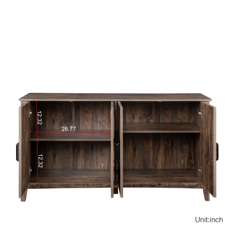 Rustic Sideboard Buffet Storage Cabinet Credenza Wooden Entryway Console Table gallery