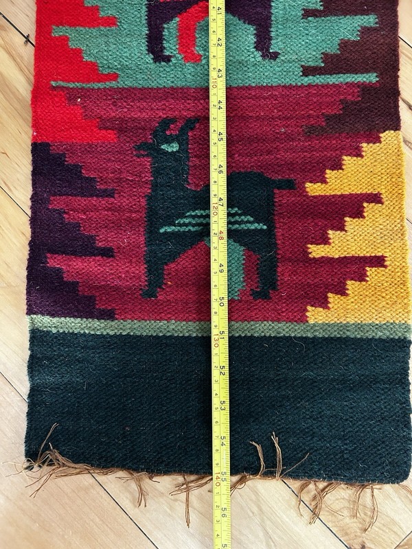 Vtg. Handwoven Peruvian Wool Textiles -Authentic Andean Folk Art (Set Of 3) gallery