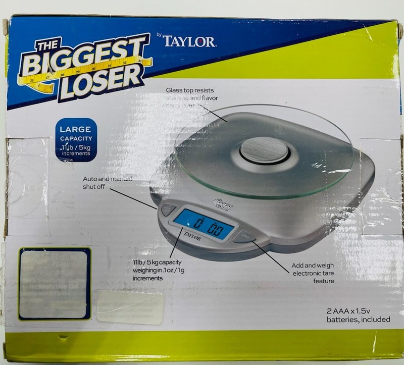 Taylor 3842B Digital Kitchen Scale modern Glass Digital 11 LBS Capacity gallery