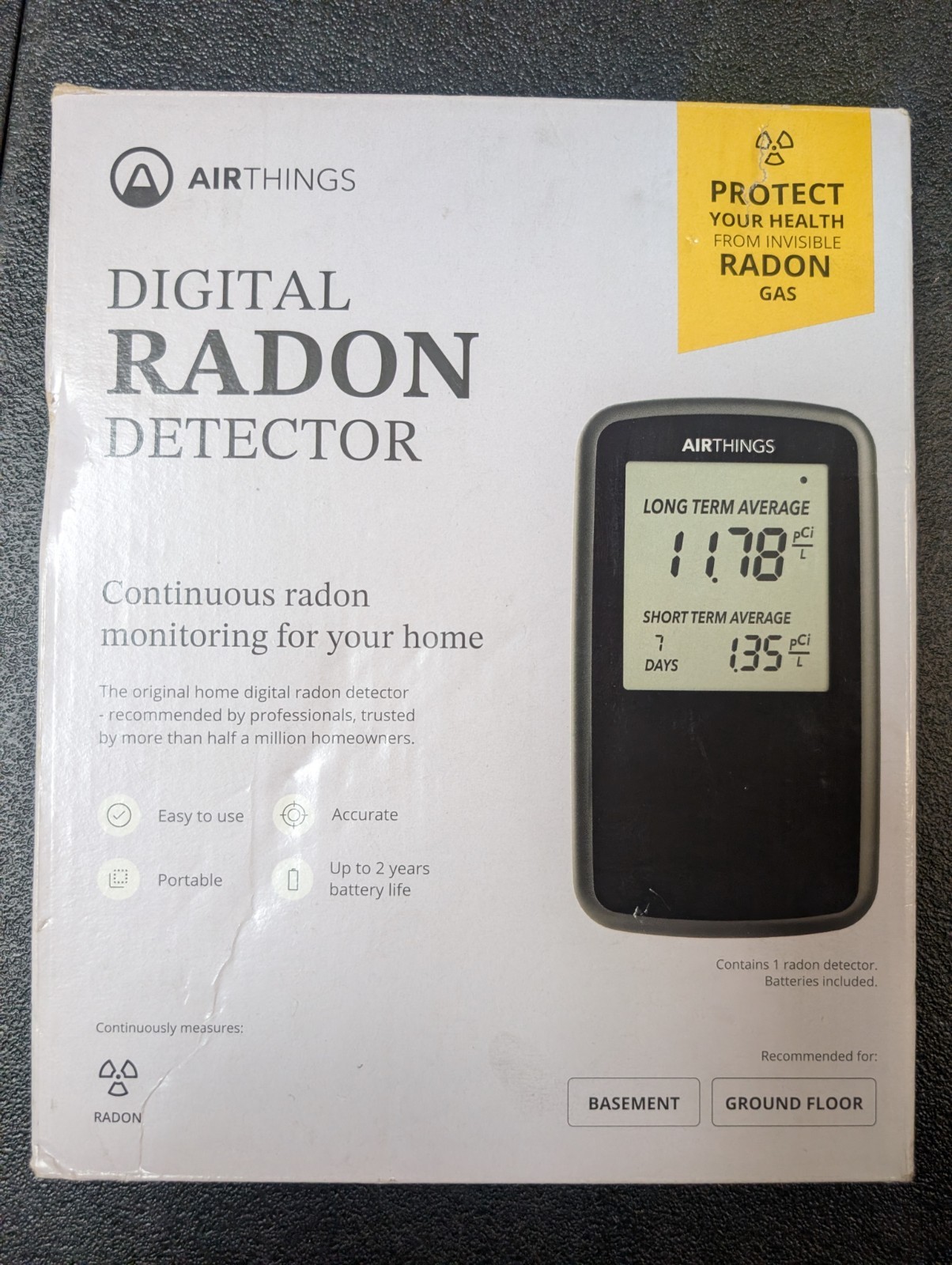 Airthings Battery Operated Digital Radon Detector 2350 gallery