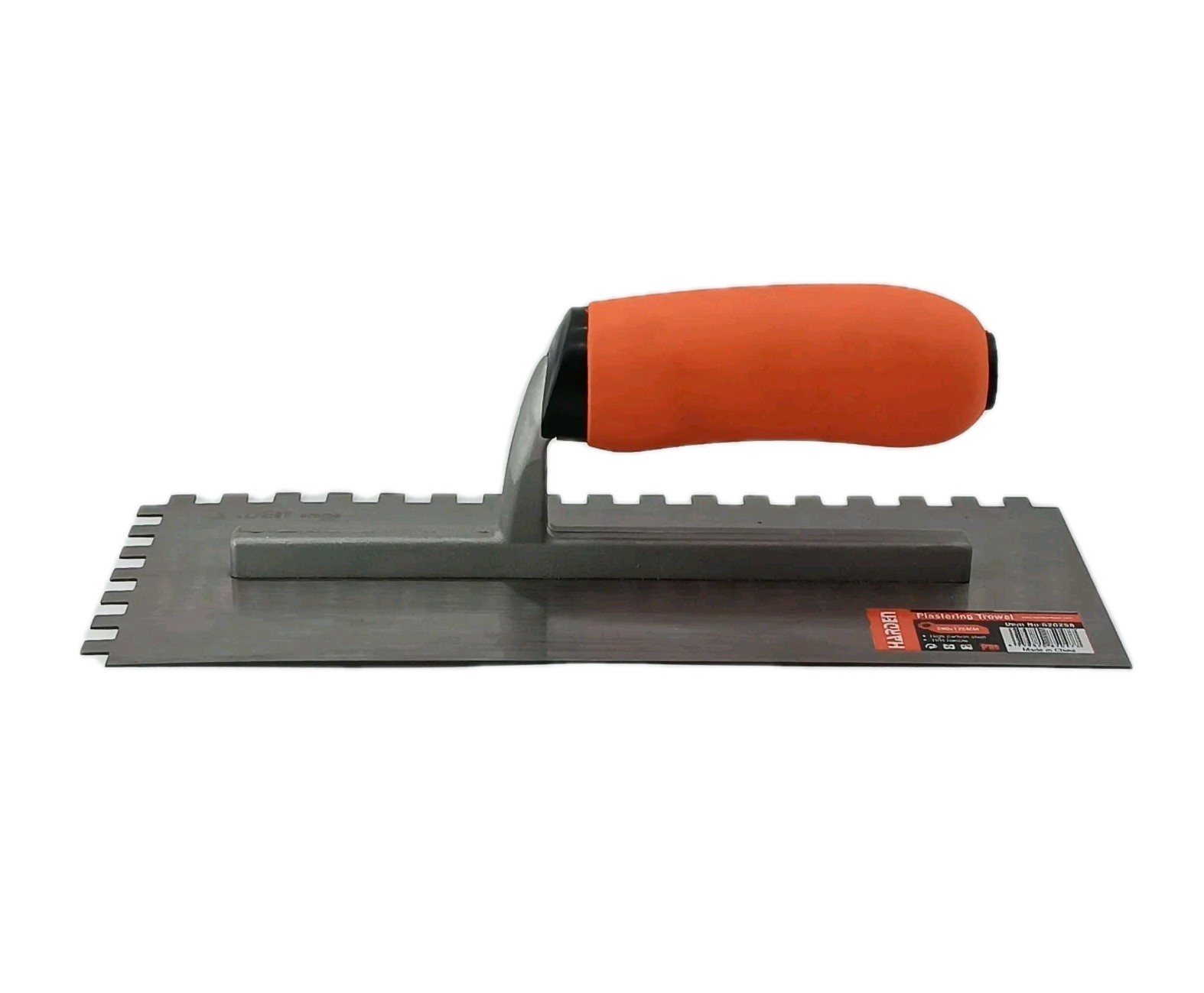 Harden Tile Plastering Tooth Trowel High Carbon Steel TPR Handle Orange gallery